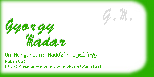 gyorgy madar business card